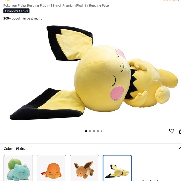 < Pokémon 2023 Pichu Super Soft Plush Like New > - Picture 6 of 6